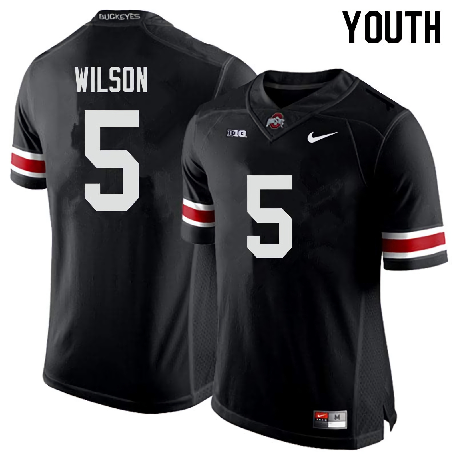 Garrett Wilson Ohio State Buckeyes Youth NCAA #5 Nike Black College Stitched Football Jersey PHZ6556QP